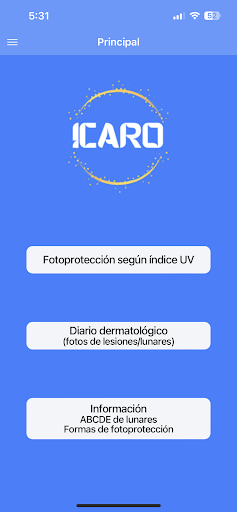 Android application Icaro screenshort