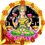 Lakshmi Diwali Theme Clock Lockscreen - LWP