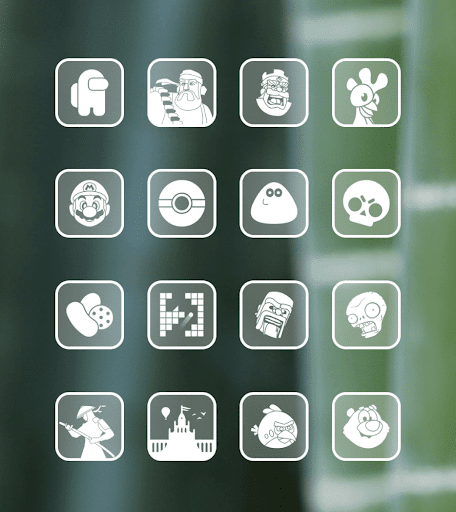 Screenshot of Square Clear White Icon Pack