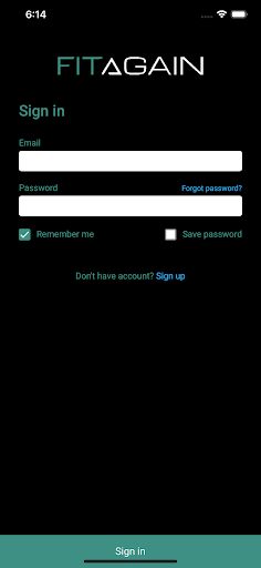Android application Fitagain screenshort