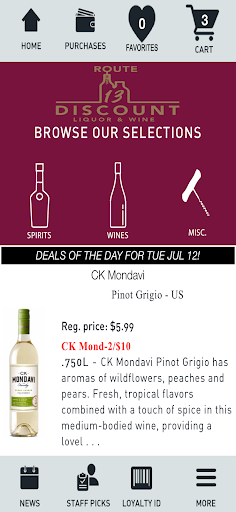 Android application Route 13 Discount Liquor Wine screenshort