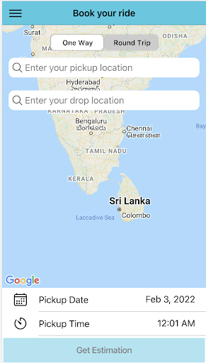 Android application Azhagu Droptaxi screenshort