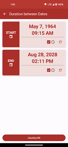 Date Calculator Screen 2