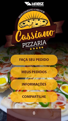Android application Cassiano Pizzaria screenshort