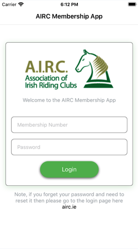 AIRC Membership Online App Screen 2