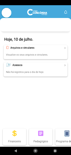 Android application Colégio Concórdia screenshort