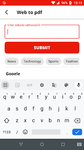 Web page to PDF, HTML, PNG, QR Screen 3