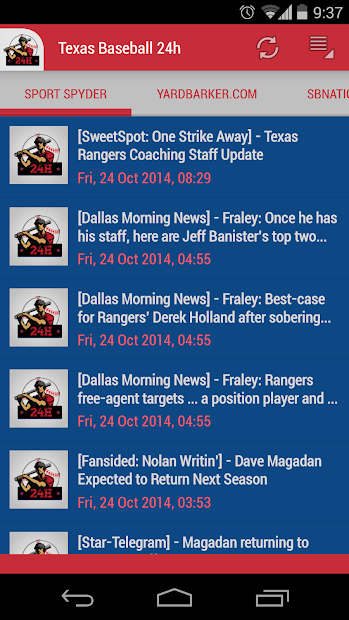Captura de Pantalla 3 Texas Baseball 24h android