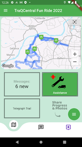 Android application TraQCentral Participant screenshort