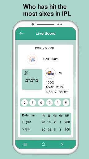 Cricket Live Line Fast Score Screen 2
