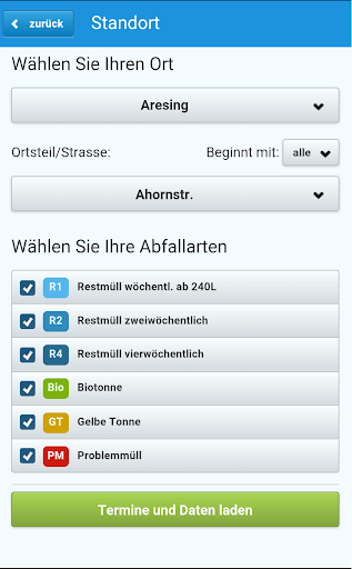 Landkreisbetriebe-App Screen 2
