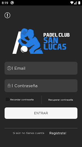 Android application Padel Club San Lucas screenshort