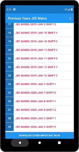 JEE Mains Previous Years
