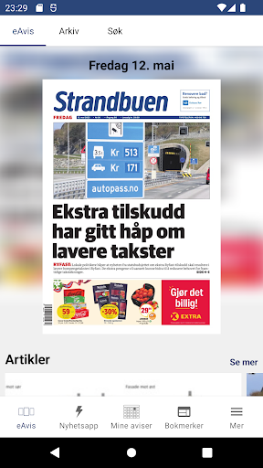 Android application Strandbuen eAvis screenshort
