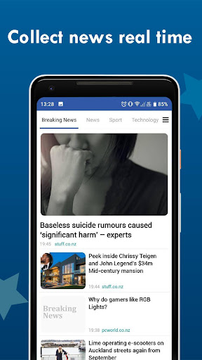Android application NZ All News screenshort