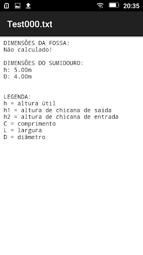 Android application SanitCalc3.0 screenshort