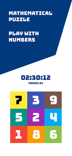 Android application Slide Boom Number Slide puzzle screenshort