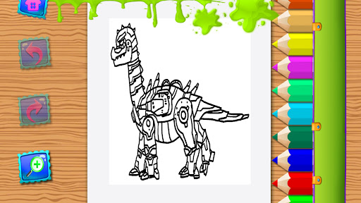 Dino Robot Book Coloring Book