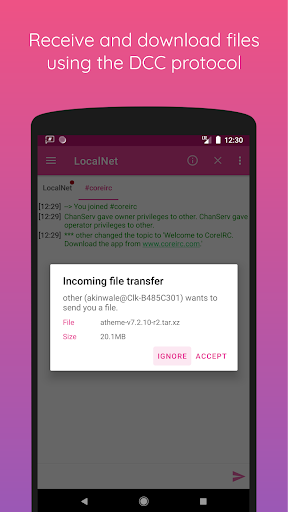 CoreIRC Screen 3