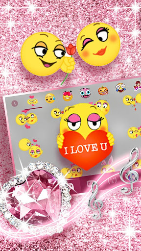 Pink Bow Diamond Theme Screen 3