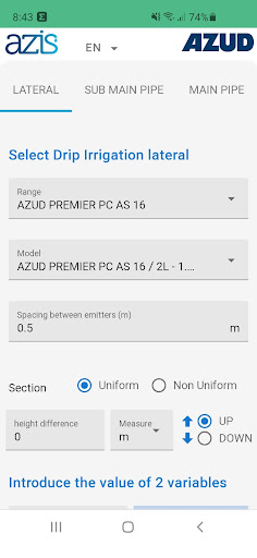 Android application AZUD AZIS screenshort