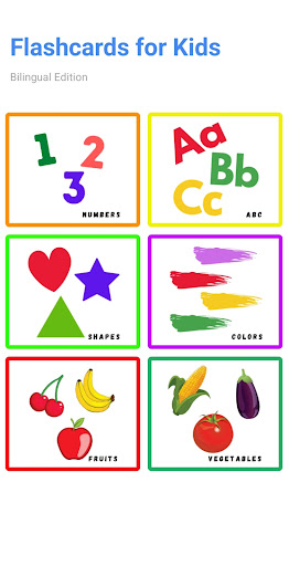 Android application Flashcards for Kids Bilingual screenshort