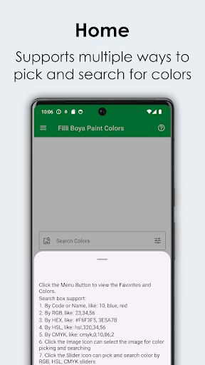 Android application Filli Boya Paint Colors screenshort