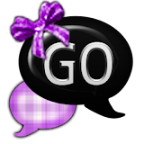 GO SMS - Purple N Black Plaid icon