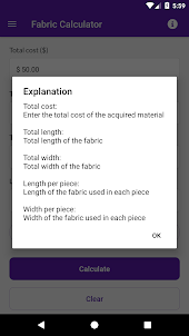 Fabric Calculator - Craft Cost