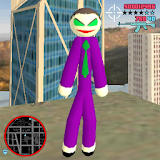Joker Stickman Rope Hero Ganagster World icon