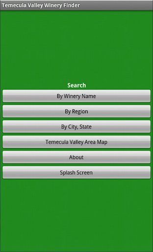Temecula Winery Finder: Tablet Screen 2