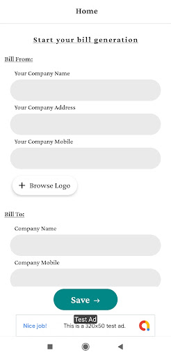 Android application NanoBill screenshort