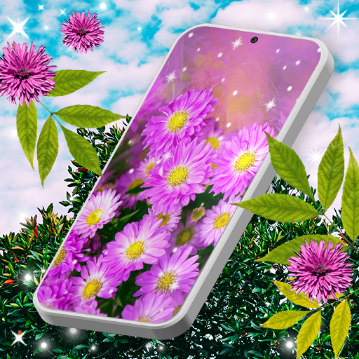 Purple Hearts and Diamonds Phone Live Wallpaper - free download