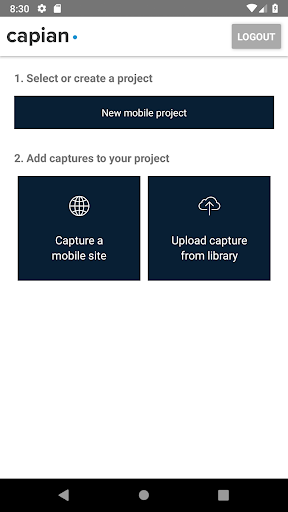 Android application Capian screenshort