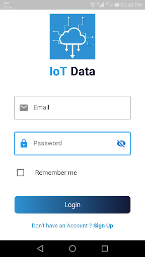 Android application IOT Data screenshort