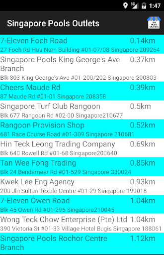Singapore pools outlets