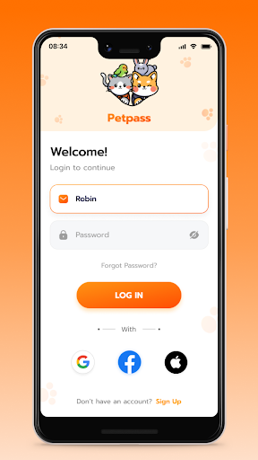 PetPass App Screen 2