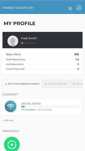 Android application Synergy Health screenshort