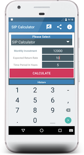 Android application SIP Calculator With Lumpsum screenshort