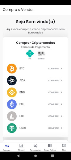 Android application Crypto P2P screenshort