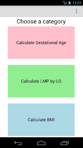 Android application EGestacional screenshort