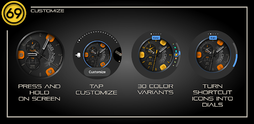 [69D] Brave - analog watchface Screen 3