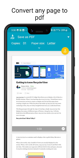 webview to pdf Screen 3