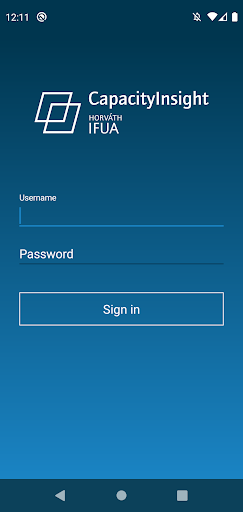 Android application CapacityInsight screenshort