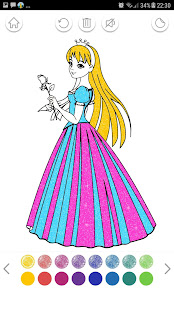 Princess Glitter Coloring Book 1.2.0 APK screenshots 7