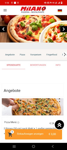 Pizza Milano Übersee Screen 2