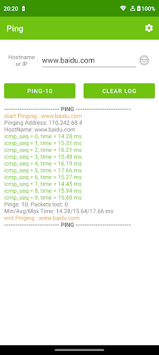 Android application Ping - Command line & Terminal screenshort