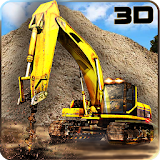Construction Drilling Crane 3D icon