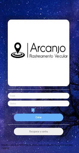 Android application ARCANJO RASTREAMENTO screenshort