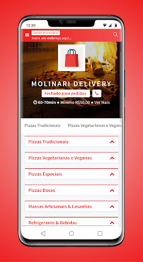 Android application Molinari Delivery screenshort